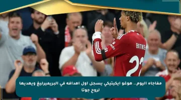 مفاجأة اليوم.. هوغو إيكيتيكي يسجل أول أهدافه في البريميرليغ ويهديها لروح جوتا